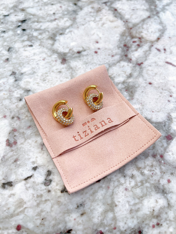 Arracada doble shine - trendy 024