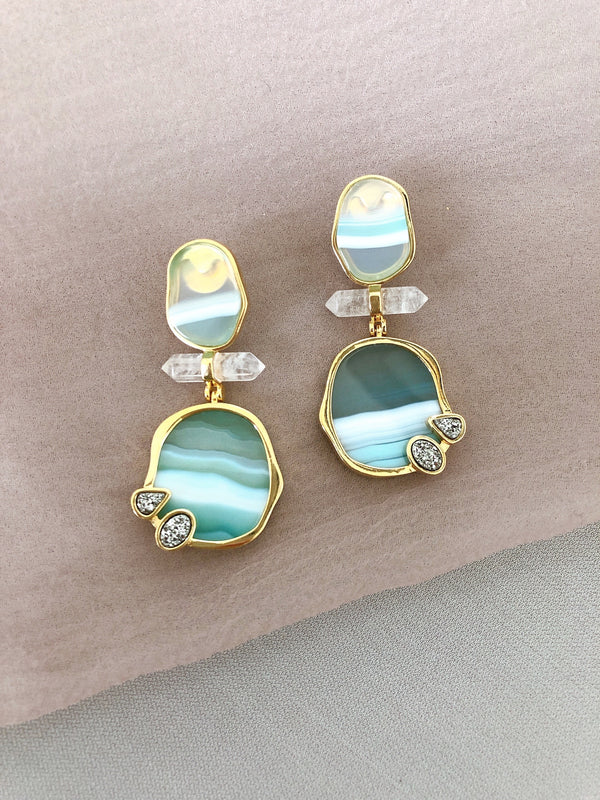 tz1165 ACQUARELLA ICONIC DOUBLE EARRINGS