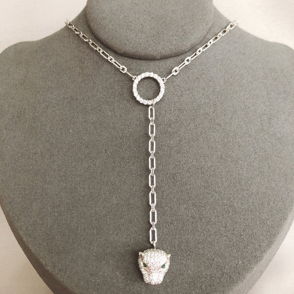 SILVER JAGUAR NECKLACE