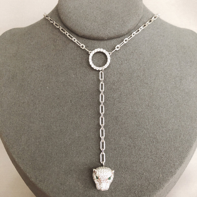 SILVER JAGUAR NECKLACE