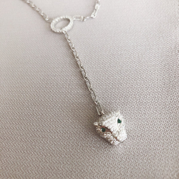 SILVER JAGUAR NECKLACE