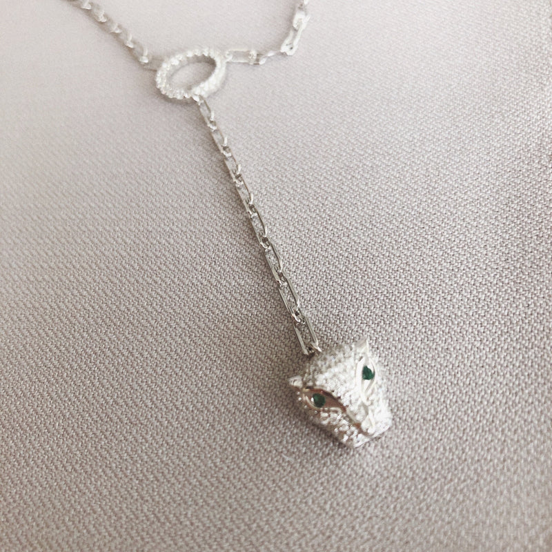 SILVER JAGUAR NECKLACE