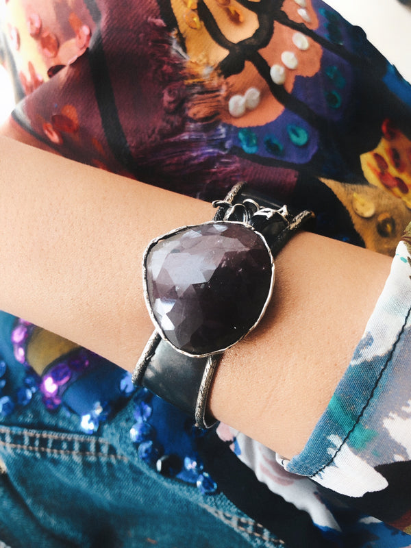 AMETHYST SILVER BRACELET