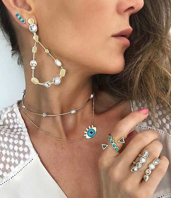 Tz1171 pluie earring acquarella
