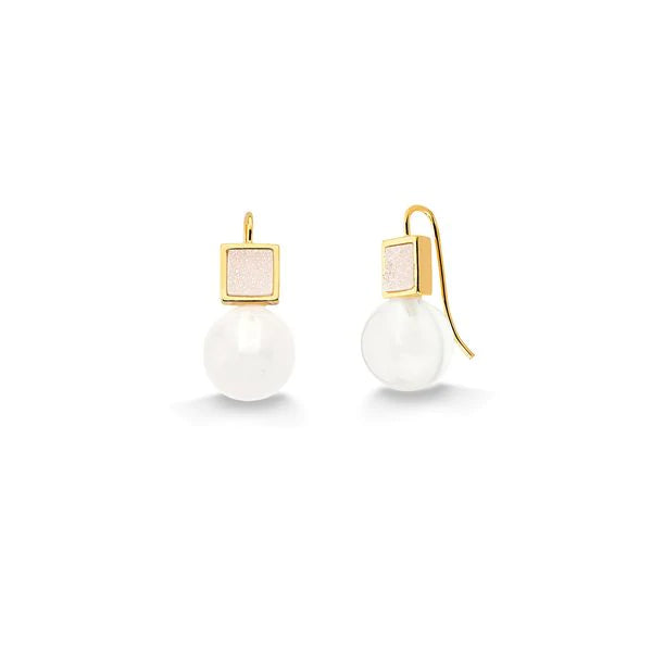 Tz737 rose druse earring
