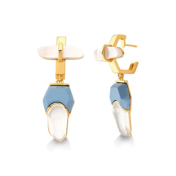 Tz1763 crystal blue earring