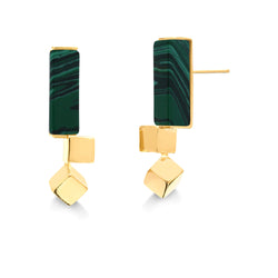 Tz1859 instant earring malachita