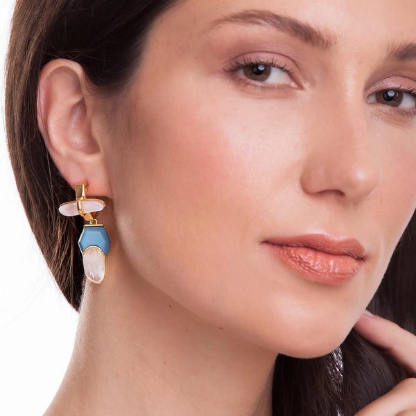 Tz1763 crystal blue earring